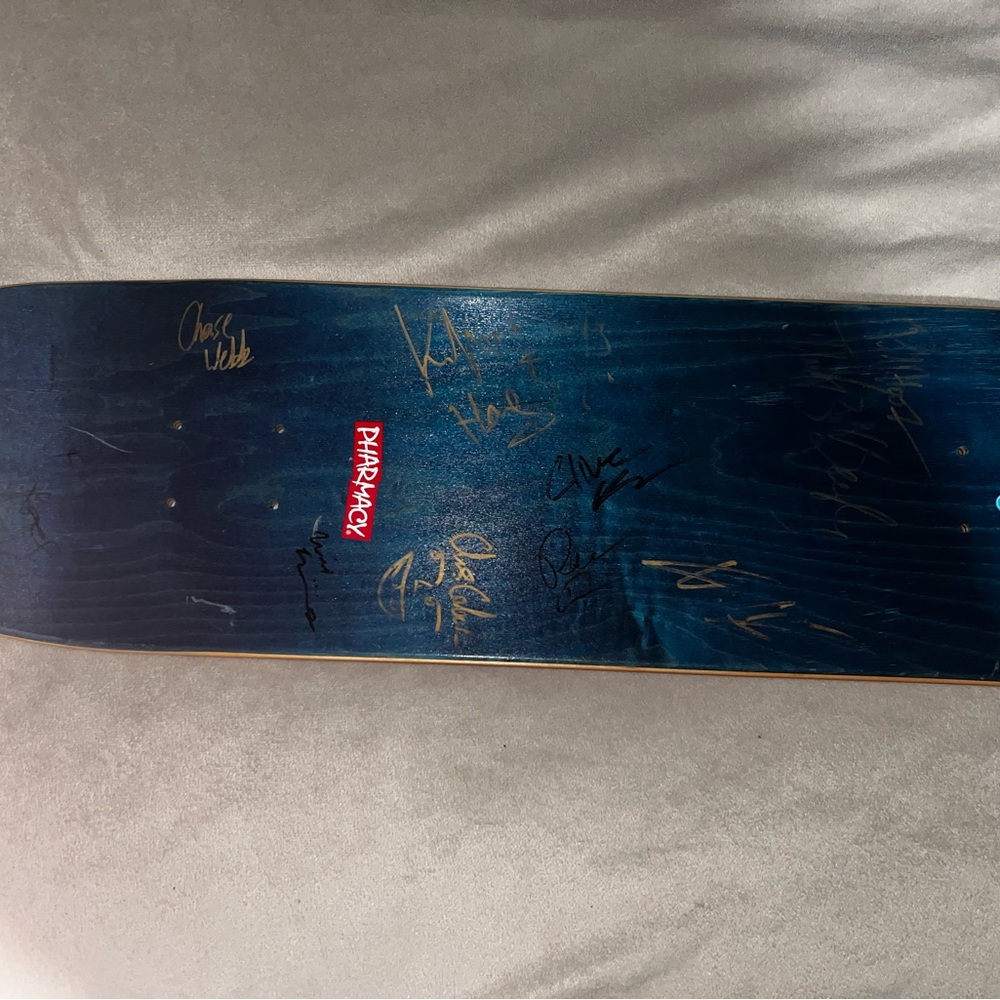 Signed skateboard